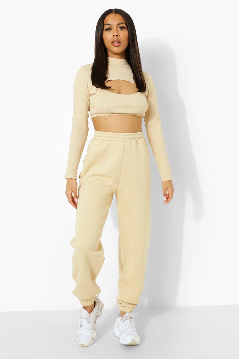 cropped tracksuit set womens